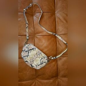 Madewell Snake Embossed Transport Camera Bag